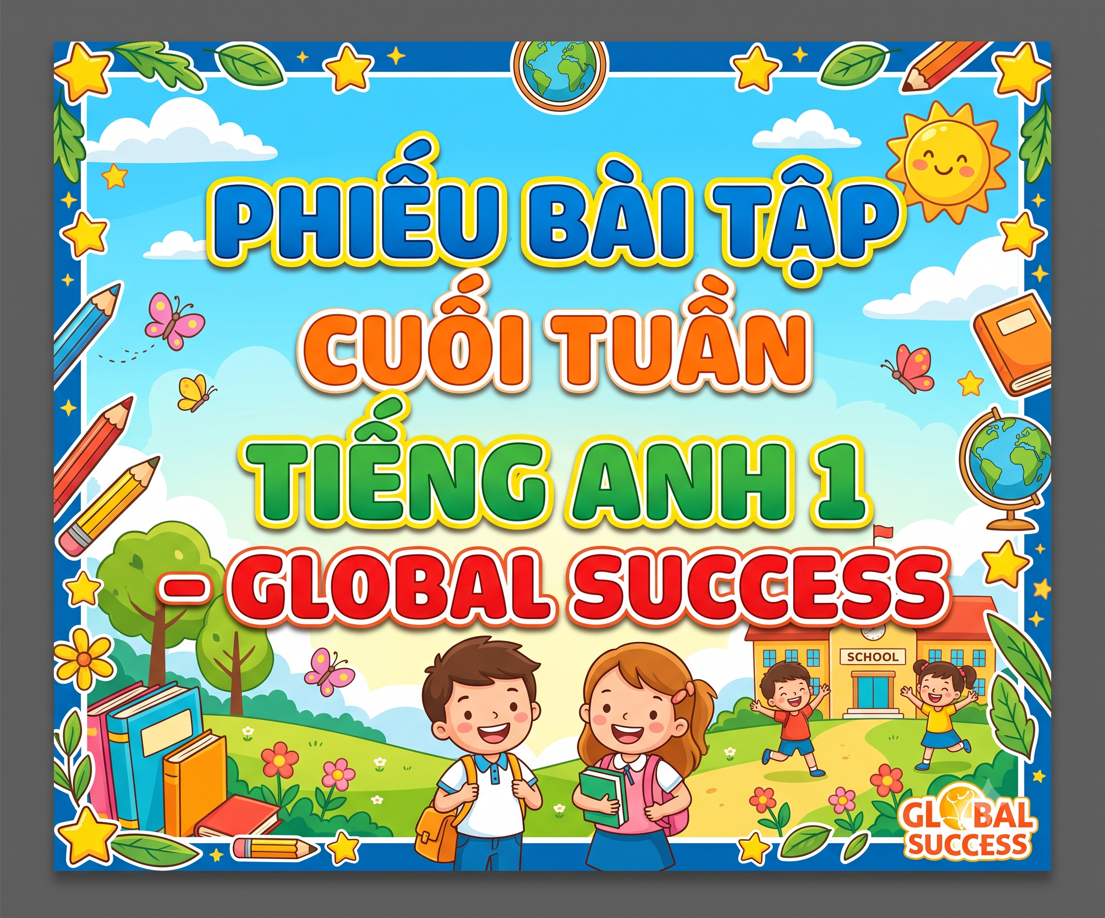 Phiếu Bài Tập Cuối Tuần Tiếng Anh 1 - Global Success